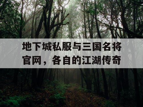 地下城私服与三国名将官网，各自的江湖传奇