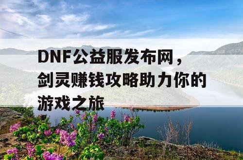 DNF公益服发布网，剑灵赚钱攻略助力你的游戏之旅