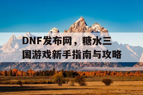 DNF发布网，糖水三国游戏新手指南与攻略