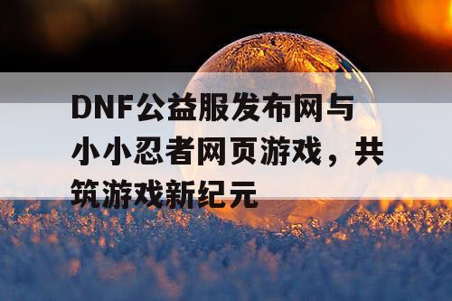 DNF公益服发布网与小小忍者网页游戏，共筑游戏新纪元